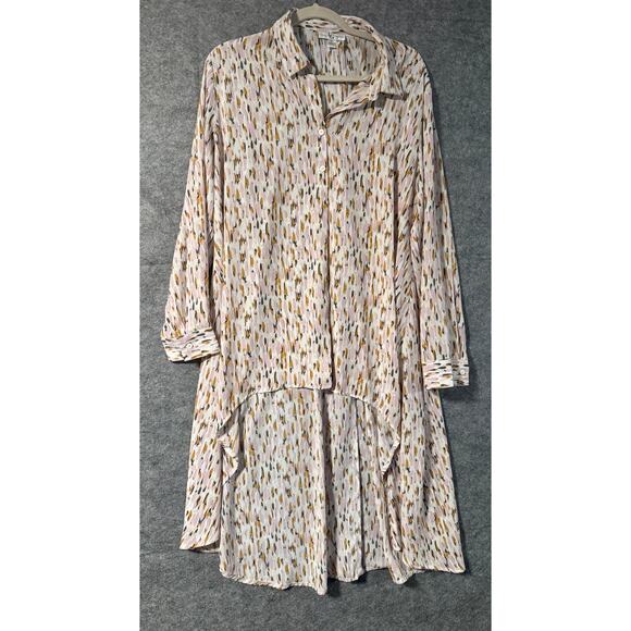 Lena Gabrielle XL Women Long Sleeved Sheer High Low Top - Picture 1 of 5